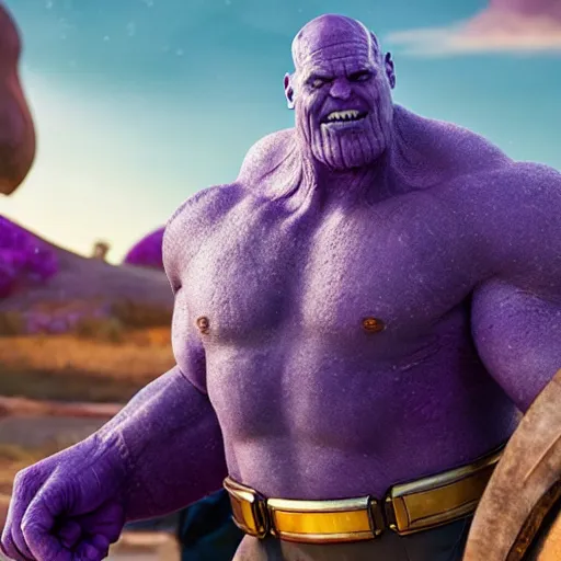 Prompt: a Pixar movie about Thanos