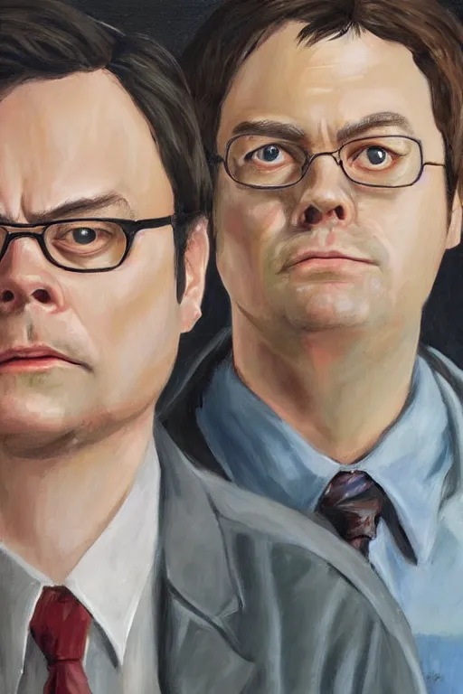 portrait painting of dwight schrute and joe lo truglio | Stable ...