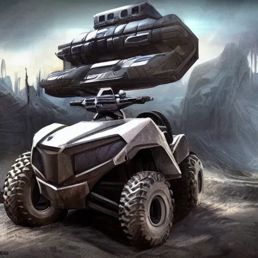 Image similar to concept art blueprint halo new atv vehicles