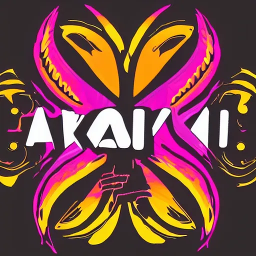 Prompt: logo for psychedelic trip hop band music akai beat, trap drill music 2 d art detail hd