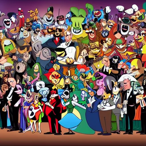 an orchestra of various Looney Tunes characters | Stable Diffusion | OpenArt