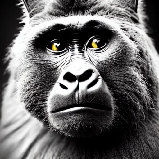 Image similar to a cat - gorilla - hybrid, animal photography