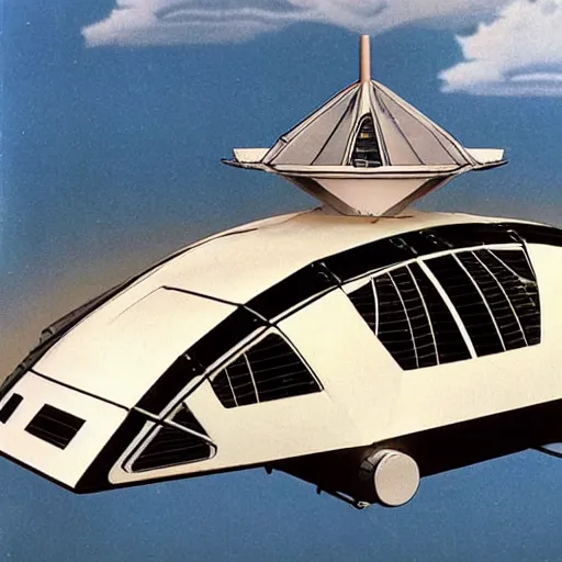 Prompt: the trimaxion drone ship from flight of the navigator traveling through the multiverse,