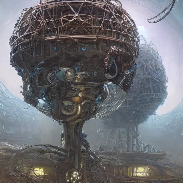 Prompt: alien mothership, industrial sci - fi, by mandy jurgens, ernst haeckel, james jean