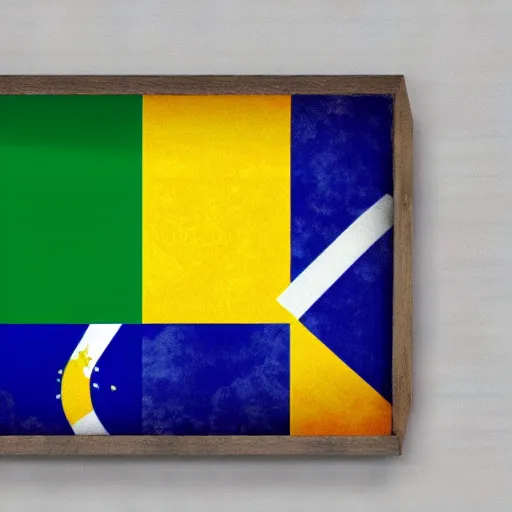 Prompt: brazilian flag, studio ghibli style