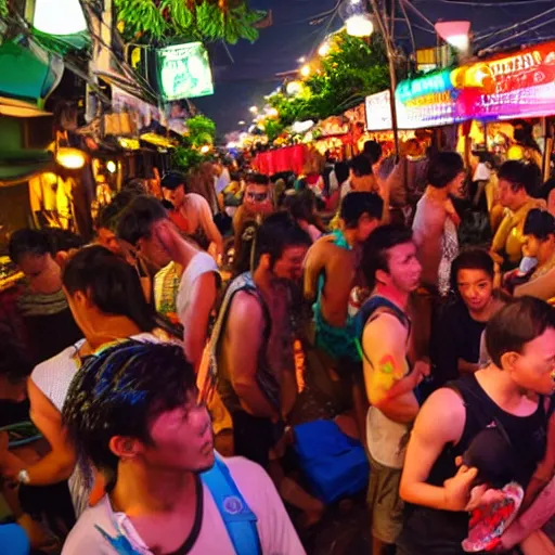 Image similar to Khao San Road backpacker party