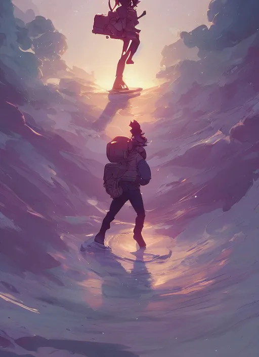 Image similar to overwhelmed with floating thoughts behance hd artstation by jesper ejsing, by rhads, makoto shinkai and lois van baarle, ilya kuvshinov, ossdraws, that looks like it is from borderlands and by feng zhu and loish and laurie greasley, victo ngai, andreas rocha