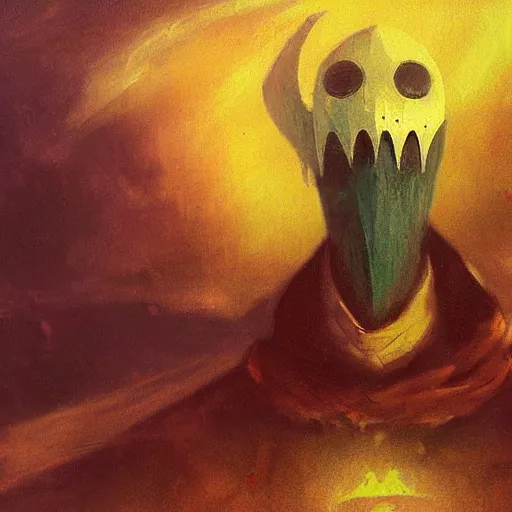 Prompt: pyke from League of Legends, by Odilon Redon
