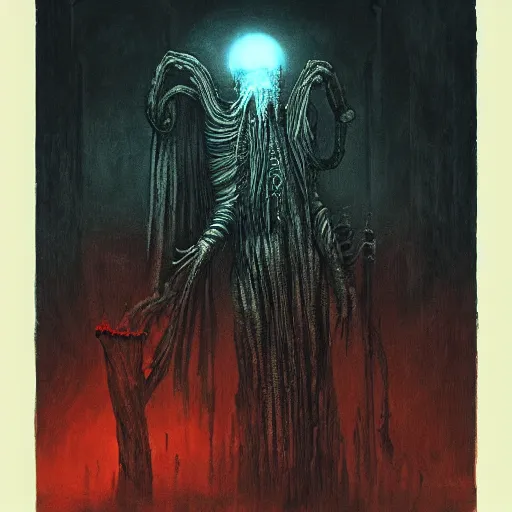 Prompt: yharnam in the style of beksinski and h. r. giger