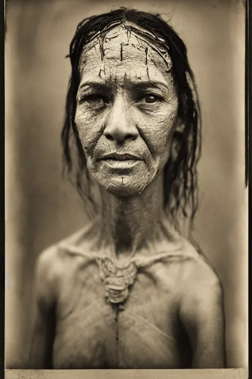 Image similar to a wet plate photo portrait of yoga, highly detailed, 5 0 0 px, sharp focus