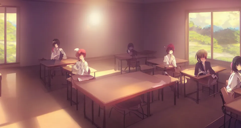 anime japan school class room AI Generated 23035487 Stock Photo at