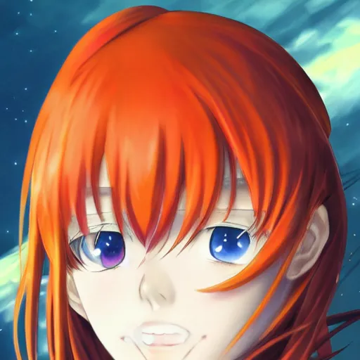 Image similar to portrait of asuka langley soryuu, anime fantasy illustration by tomoyuki yamasaki, kyoto studio, madhouse, ufotable, trending on artstation