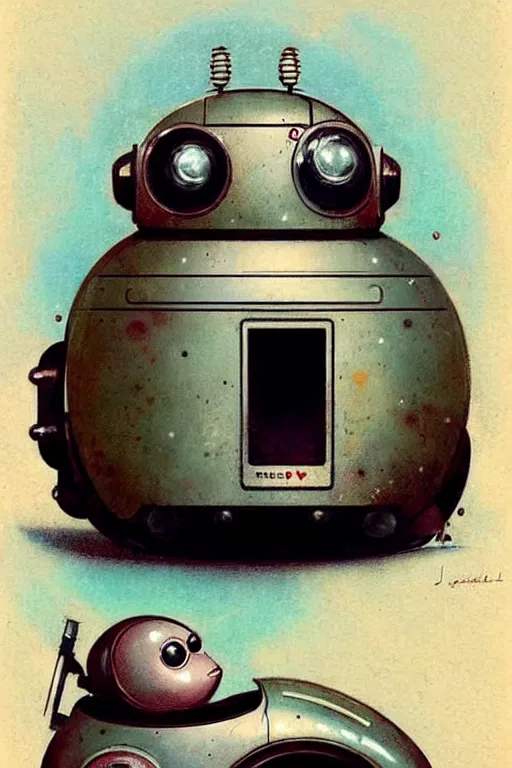 Image similar to ( ( ( ( ( 1 9 5 0 s retro future android robot fat robot mouse wagon. muted colors., ) ) ) ) ) by jean - baptiste monge,!!!!!!!!!!!!!!!!!!!!!!!!!