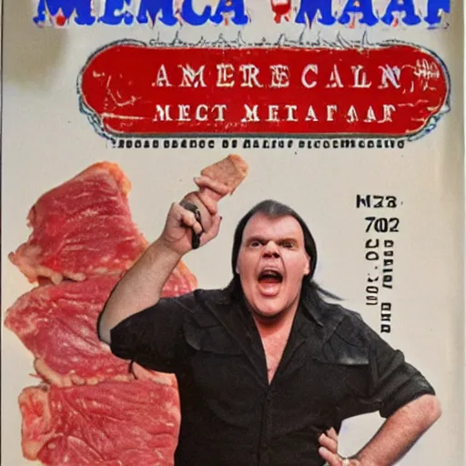 Image similar to american singer meat loaf made of meatloaf