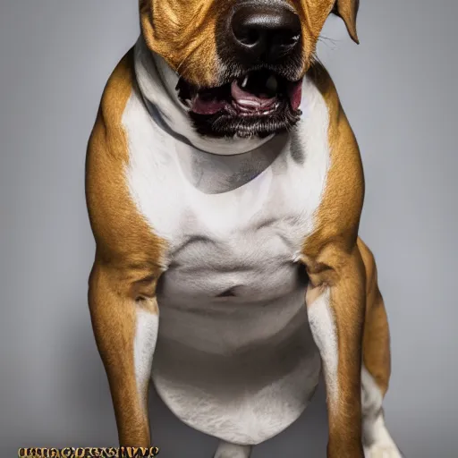 Prompt: a dog with steve harvey's face, studio lighting, steve harvey, 4 k, photorealistic, award winning