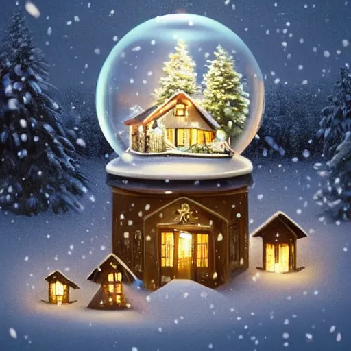 Prompt: An amazingly beautiful!!!! Snowglobe!!! With a tiny village inside and little tiny people, there are snowflakes falling around the snowglobe and the snowglobe is sitting in the snow, everything is wintery, sparkly and truly magical, arctic, summer, 8k resolution matte fantasy painting, cinematic lighting, DeviantArt, Artstation, Jason Felix Steve Argyle Tyler Jacobson Peter Mohrbacher