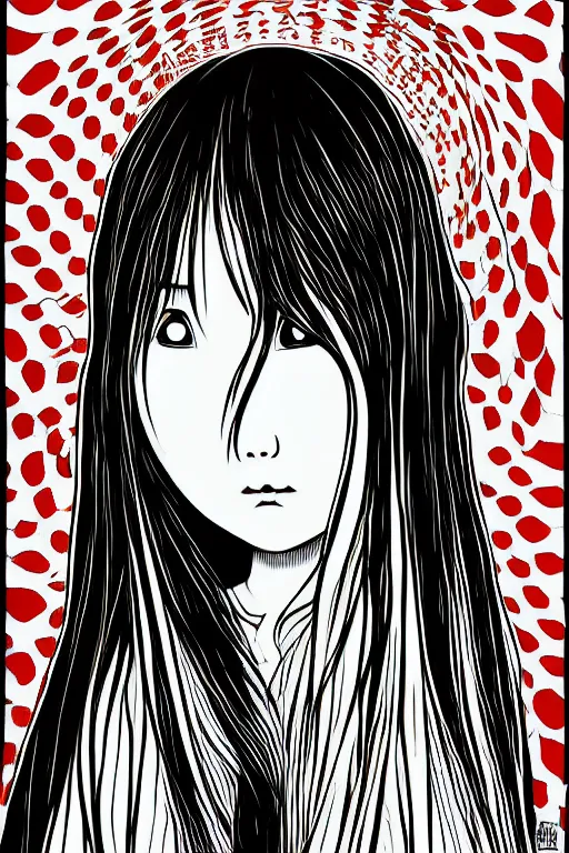 Image similar to sadako, pop art, 8 k, asymmetrical, high details, digital painting, concept art, smooth, sharp focus, illustration, intricate details, art by arstation and mimmo rottela, pixels art by paul robertson