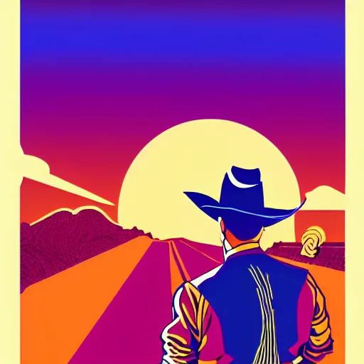 digital illustration of cowboy on the range, beautiful | Stable Diffusion