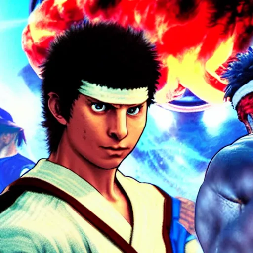 Image similar to Michael Cera staring as Ryu in the Street Fighter 2024 movie