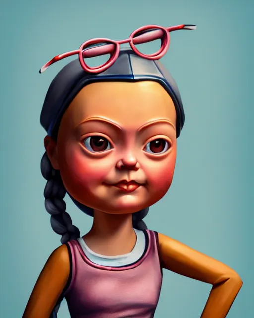 Prompt: closeup profile portrait of a low poly tin toy greta thunberg as a gangster's moll in a gambling den, bikini, hyper realistic, artstation, illustration, nicoletta ceccoli, mark ryden, lostfish, max fleischer, digital paint, matte paint, vivid colors, bright, cheerful, detailed and intricate environment