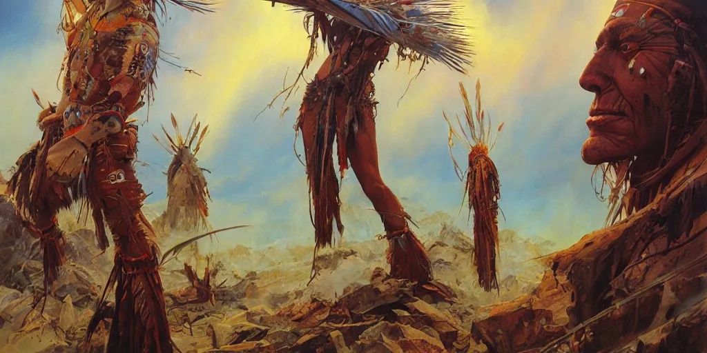 Image similar to of Native American Chief by Peter Andrew Jones and Peter Gric