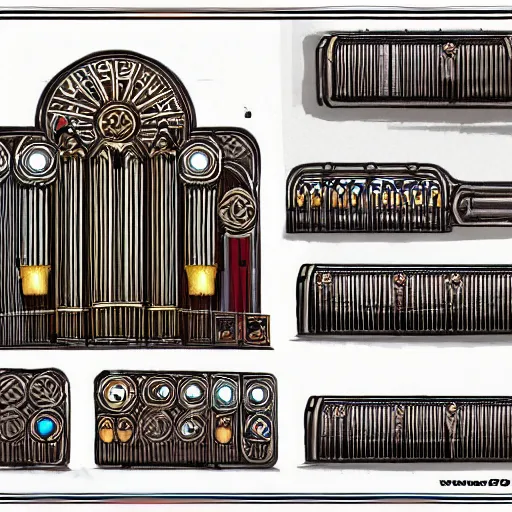 Image similar to 2.5d pipe organ video game concept art, unique, organic, award winning