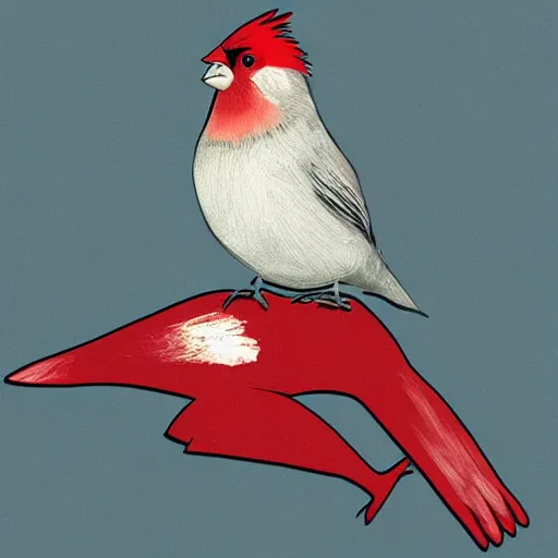 Prompt: red-browed finch themed female superhero, concept art,