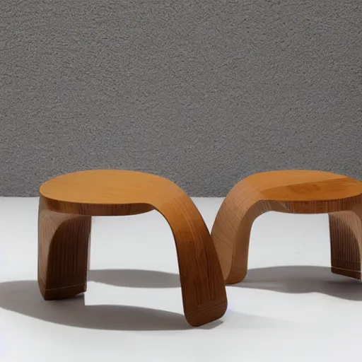Image similar to the syamese stool by tadao ando