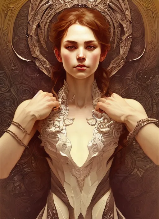 Image similar to draconian, intricate, elegant, highly detailed, digital painting, artstation, concept art, smooth, sharp focus, illustration, art by artgerm and greg rutkowski and alphonse mucha, 8 k