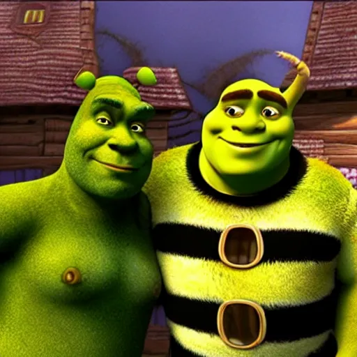 Image similar to shrek in bee movie