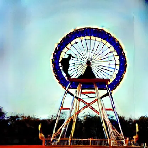 Image similar to !!! cat!!!, ( ferris wheel ), feline, sitting, riding, award winning photo