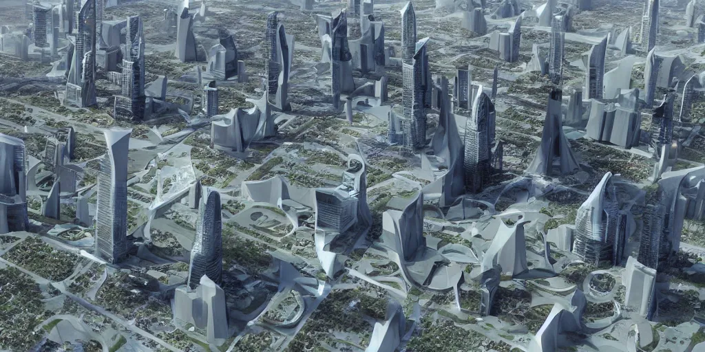 Image similar to futuristic Islamic city