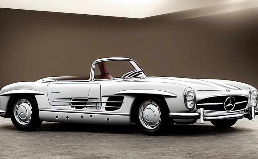 Prompt: “A 2025 Mercedes Benz 300 SL Concept, studio lighting”