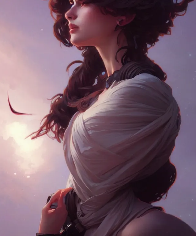 Image similar to gallentian girl portrait, sci-fi face, elegant, highly detailed, digital painting, artstation, concept art, smooth, sharp focus, illustration, art by artgerm and greg rutkowski and alphonse mucha