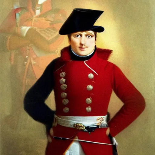 Prompt: napoleon bonaparte in mcdonalds