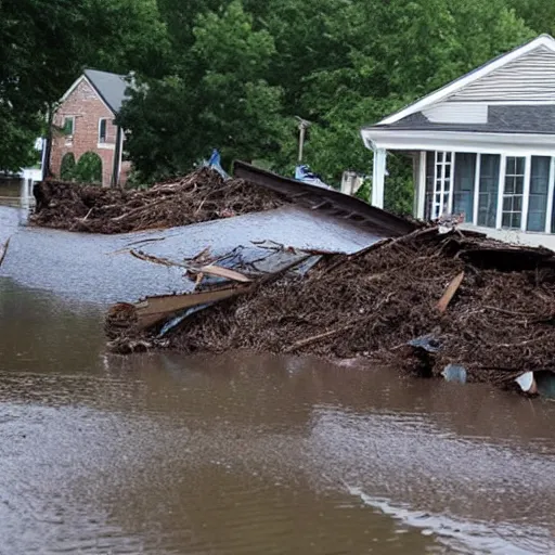 Prompt: flash flooding destruction in Kentucky