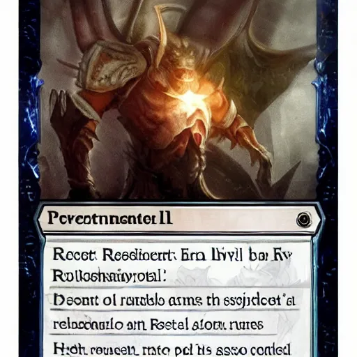 Image similar to resident eveil 4 as a magic the gathering card, realistic,