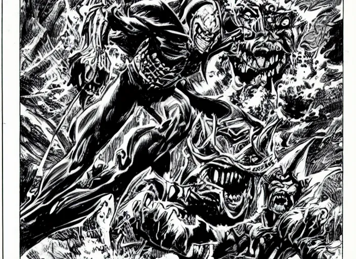 Image similar to green goblin illustration by mike ploog