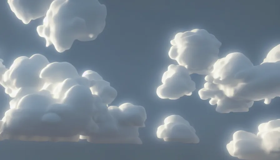 Image similar to Voxel!! Rendering of Volumetric Cloud, High Quality, Hyperrealistic Rendering, Octane, Redshift, Smooth Gradients