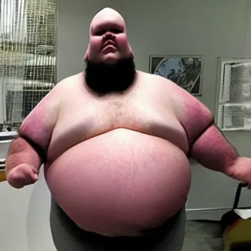 Image similar to the world's fattest man in the world.