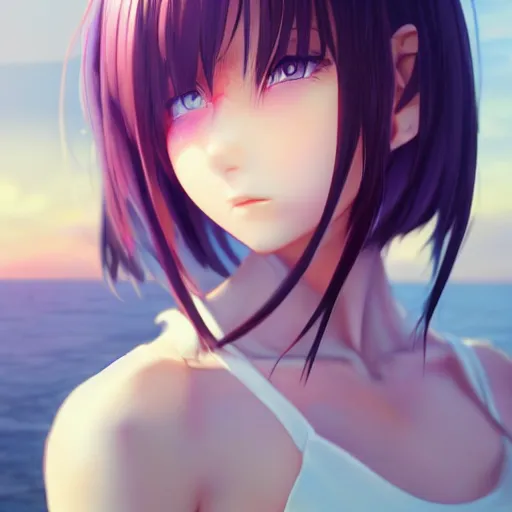 Prompt: photorealistic anime girl render, detailed face, colorful, atmosphere cinematic, by wlop, by ilyu kuvshinov, soft shadows, be concept art, super detailed, octane render, 8 k, unreal engine 5, super realistic, ufotable studio art style, trending in pixiv, japanese light novel cover, visual novel