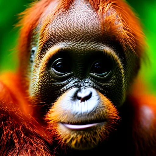 Image similar to pixel art of a baby orangutan 4 k, high resolution, still, landscape, hd, dslr, pixel art