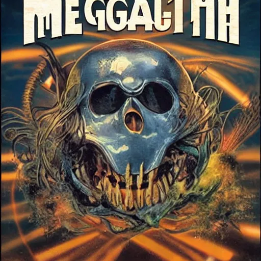 Prompt: megadeath band, concert poster,