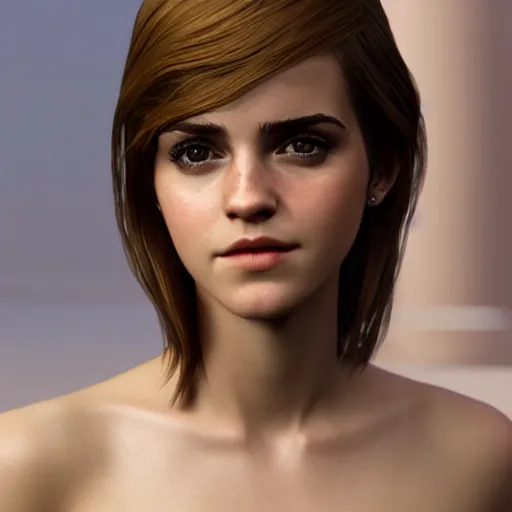 Image similar to daz3d genesis 8 female emma watson, Iray shaders,studio HDRI lighting, natural skin textures ultra hd 8k, Iray renders, unreal engine 5, cinematic realistic portrait