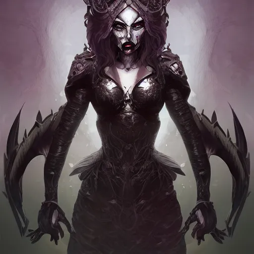 Image similar to queen of darkness, highly detailed, full body, artstation, digital painting, concept art, smooth, sharp focus, illustration, HD