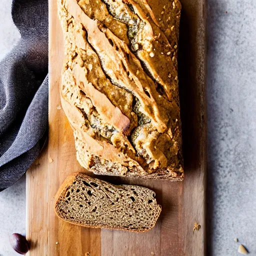 Image similar to most delicious protein bread, food photography