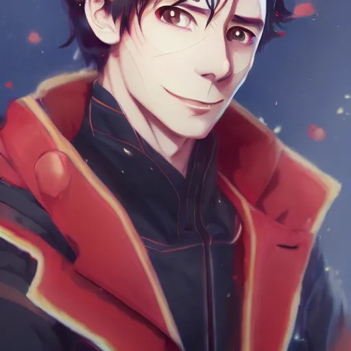 Image similar to anime portrait of Tom Hiddleston as an anime man by Stanley Artgerm Lau, WLOP, Rossdraws, James Jean, Andrei Riabovitchev, Marc Simonetti, and Sakimichan, trending on artstation