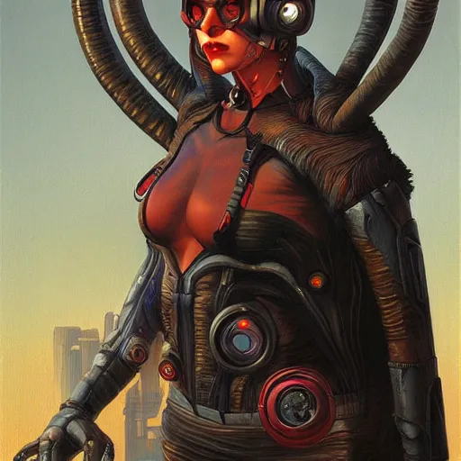 Image similar to an amazing masterpiece of art by gerald brom 🐐 🔥 cyberpunk woman