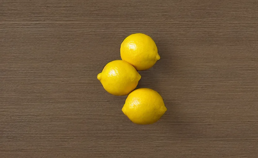 Prompt: lemons a plywood, product photography