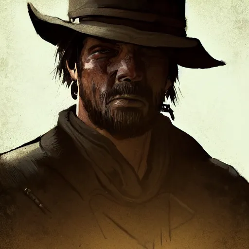 Image similar to a digital portrait of a human bounty hunter from hunt showdown, western era, hyper realistic, horror, back lighting, luisiana, in the style of greg rutkowski,